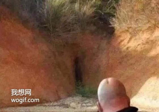 2023年7月13日內(nèi)涵圖，光頭男人和濃密的山腳下